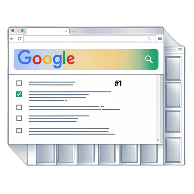 national seo depicted on search results page on google